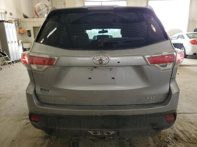 5TDJKRFH7ES020461 - 2014 TOYOTA HIGHLANDER XLE SILVER photo 6
