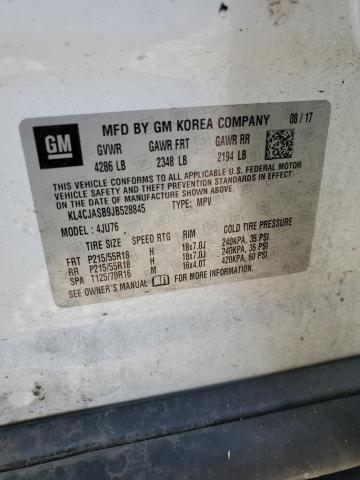 KL4CJASB9JB528845 - 2018 BUICK ENCORE PREFERRED Weiß Foto 13