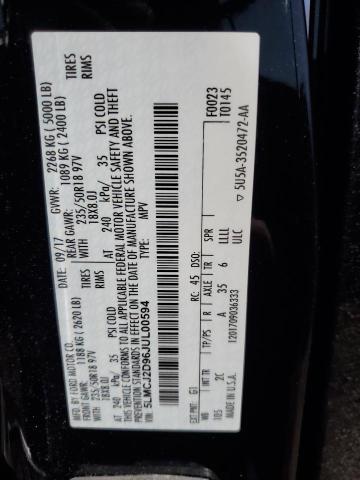 5LMCJ2D96JUL00594 - 2018 LINCOLN MKC SELECT Սև լուսանկար 13