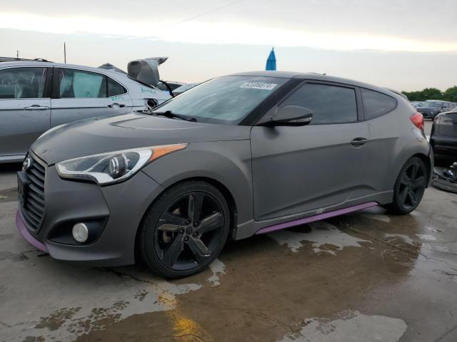 KMHTC6AE0EU200955 - 2014 HYUNDAI VELOSTER TURBO GRAY photo 1