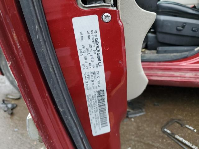 2C4RC1CG0FR525913 - 2015 CHRYSLER TOWN & COU TOURING L BURGUNDY photo 13