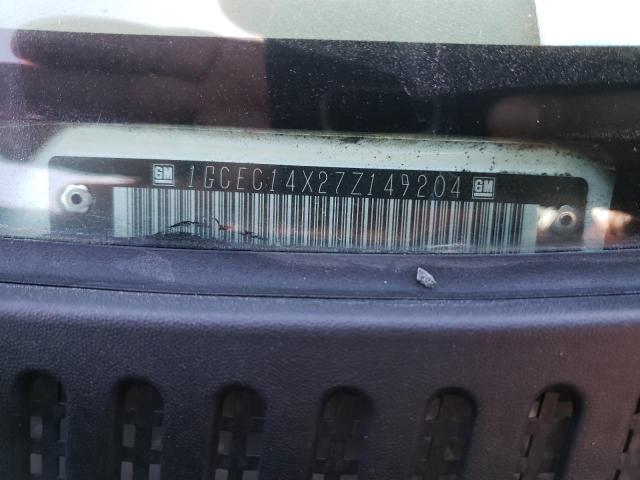 1GCEC14X27Z149204 - 2007 CHEVROLET SILVERADO C1500 CLASSIC WHITE photo 12