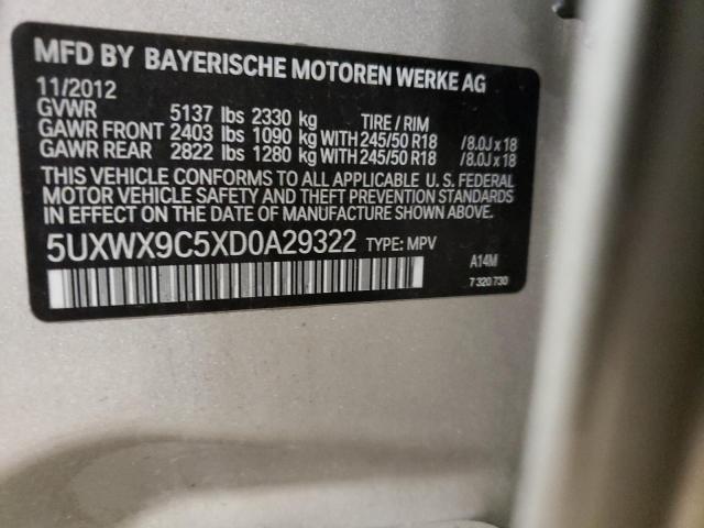 5UXWX9C5XD0A29322 - 2013 BMW X3 XDRIVE28I GOLD photo 13