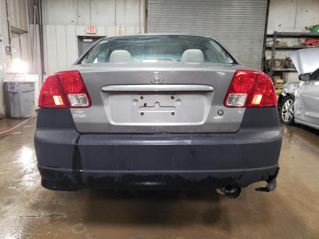 1HGES16355L010442 - 2005 HONDA CIVIC DX VP GRAY photo 6