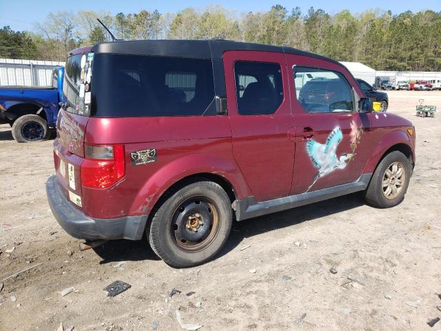 5J6YH28767L011242 - 2007 HONDA ELEMENT EX Bordo foto 3