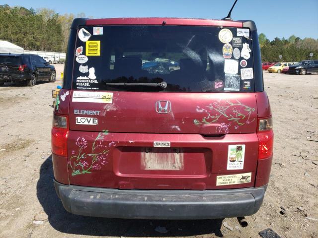 5J6YH28767L011242 - 2007 HONDA ELEMENT EX Bordo foto 6