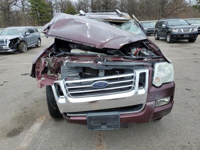 1FMEU53877UA20950 - 2007 FORD EXPLORER S LIMITED BURGUNDY photo 5