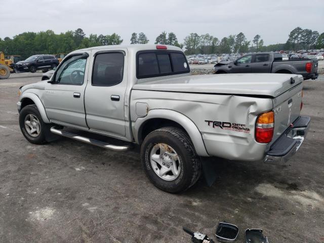 5TEGN92N12Z041754 - 2002 TOYOTA TACOMA DOUBLE CAB PRERUNNER SILVER photo 2
