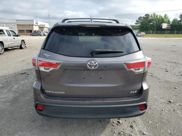 5TDKKRFH9GS502100 - 2016 TOYOTA HIGHLANDER XLE GRAY photo 6