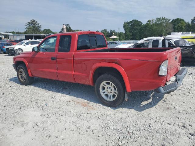 1D7GL12K34S721911 - 2004 DODGE DAKOTA SXT RED photo 2