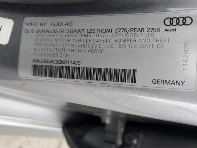 WAUHGAFC3GN011493 - 2016 AUDI A6 PRESTIGE Boz foto 12