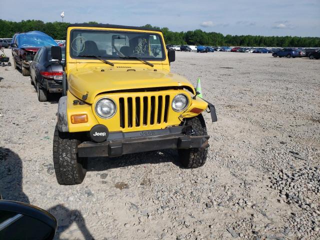 1J4FA49S11P355278 - 2001 JEEP WRANGLER / SPORT YELLOW photo 5