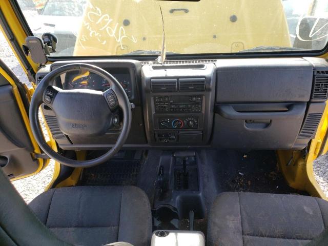 1J4FA49S11P355278 - 2001 JEEP WRANGLER / SPORT YELLOW photo 8