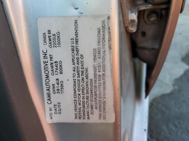 2CNBE13C026934266 - 2002 CHEVROLET TRACKER SILVER photo 14