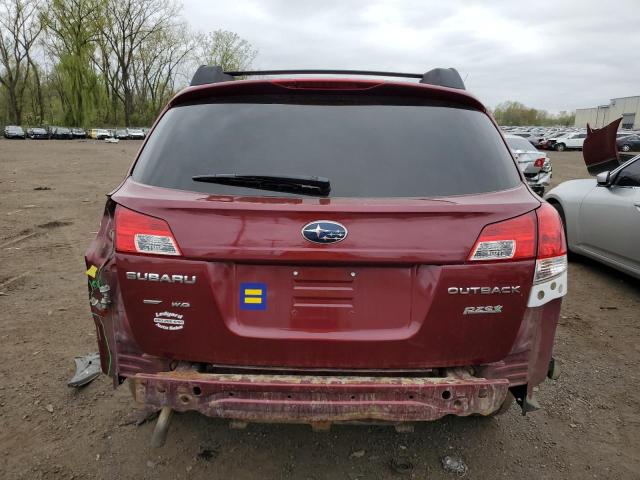 4S4BRBCC4C3273554 - 2012 SUBARU OUTBACK 2.5I PREMIUM BURGUNDY photo 6