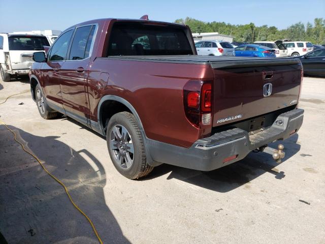 5FPYK3F68JB002311 - 2018 HONDA RIDGELINE RTL MAROON photo 2