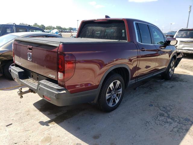 5FPYK3F68JB002311 - 2018 HONDA RIDGELINE RTL MAROON photo 3