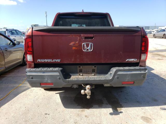 5FPYK3F68JB002311 - 2018 HONDA RIDGELINE RTL MAROON photo 6