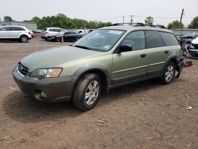 4S4BP61C657365647 - 2005 SUBARU LEGACY OUTBACK 2.5I GREEN photo 1