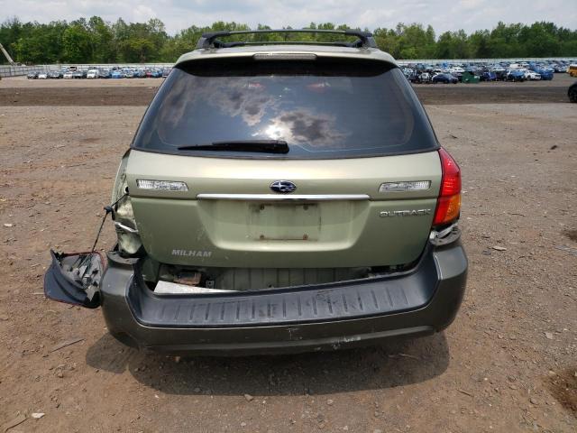 4S4BP61C657365647 - 2005 SUBARU LEGACY OUTBACK 2.5I GREEN photo 6