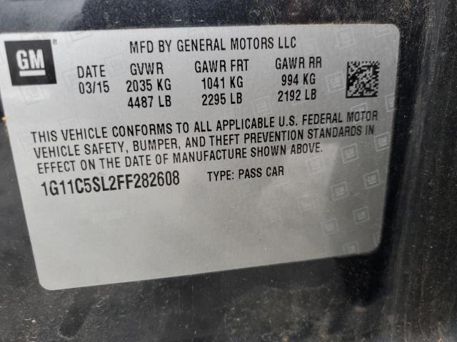 1G11C5SL2FF282608 - 2015 CHEVROLET MALIBU 1LT 灰色 照片 12