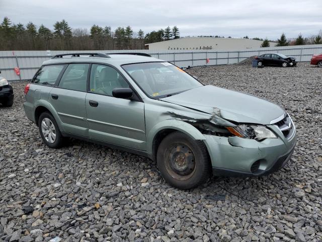 4S4BP60C096332222 - 2009 SUBARU OUTBACK GREEN photo 4