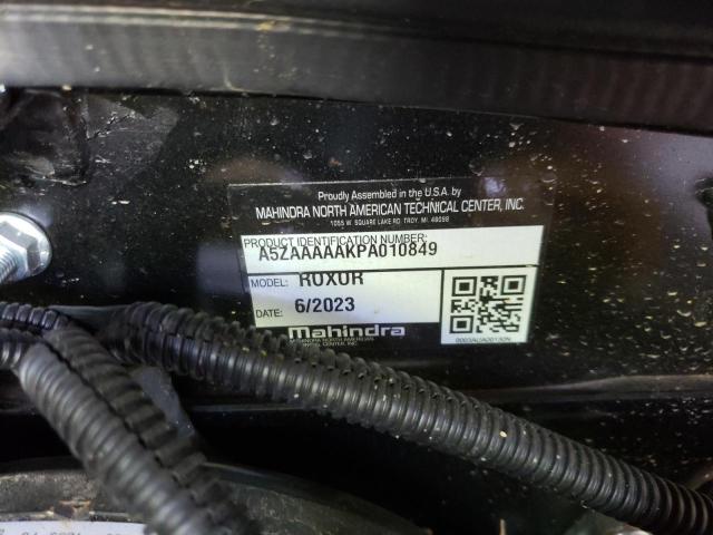 A5ZAAAAAKPA010849 - 2023 MAHINDRA AND MAHINDRA ROXOR BLACK photo 10