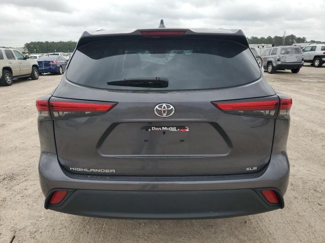 5TDGZRAH0MS052809 - 2021 TOYOTA HIGHLANDER XLE GRAY photo 6