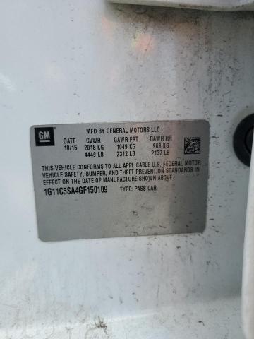 1G11C5SA4GF150109 - 2016 CHEVROLET MALIBU LIM LT 白色 照片 13