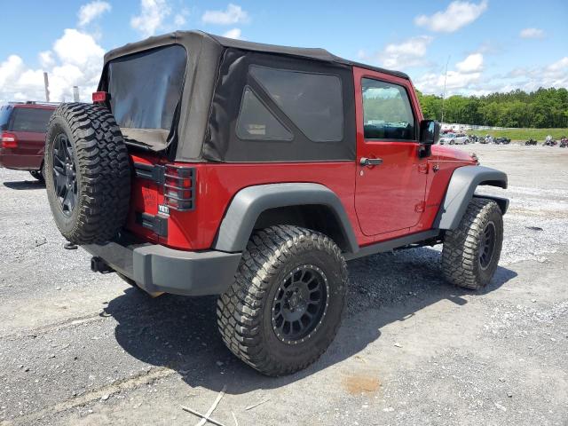 1C4AJWAG4EL290359 - 2014 JEEP WRANGLER SPORT RED photo 3