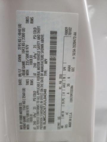 5LMCJ3C97JUL04340 - 2018 LINCOLN MKC RESERVE თეთრი ფოტო 13