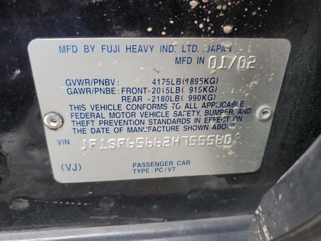 JF1SF65662H755560 - 2002 SUBARU FORESTER S Qara foto 12