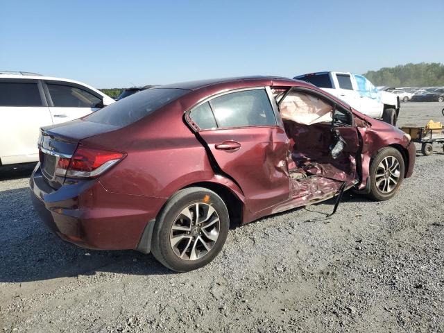 19XFB2F86FE086296 - 2015 HONDA CIVIC EX BURGUNDY photo 3