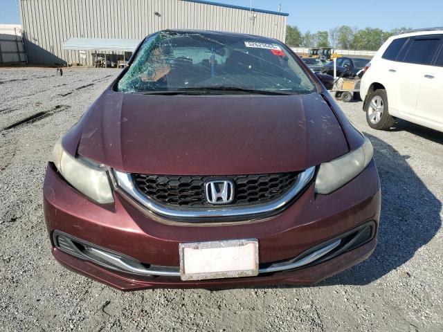 19XFB2F86FE086296 - 2015 HONDA CIVIC EX BURGUNDY photo 5