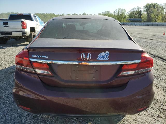 19XFB2F86FE086296 - 2015 HONDA CIVIC EX BURGUNDY photo 6