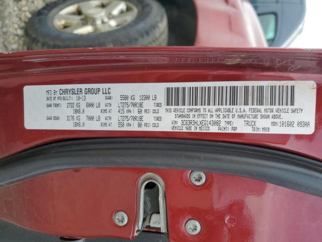 3C63R3HLXEG143082 - 2014 RAM 3500 SLT RED photo 14