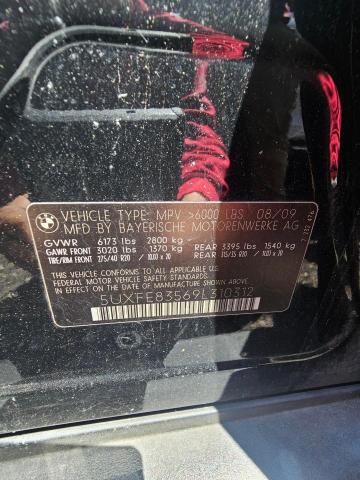 5UXFE83569L310312 - 2009 BMW X5 XDRIVE48I BLACK photo 12