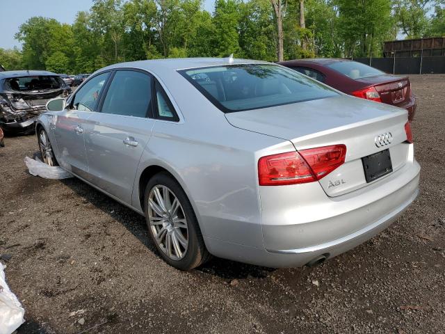 WAURGAFDXDN026730 - 2013 AUDI A8 L QUATTRO SILVER photo 2