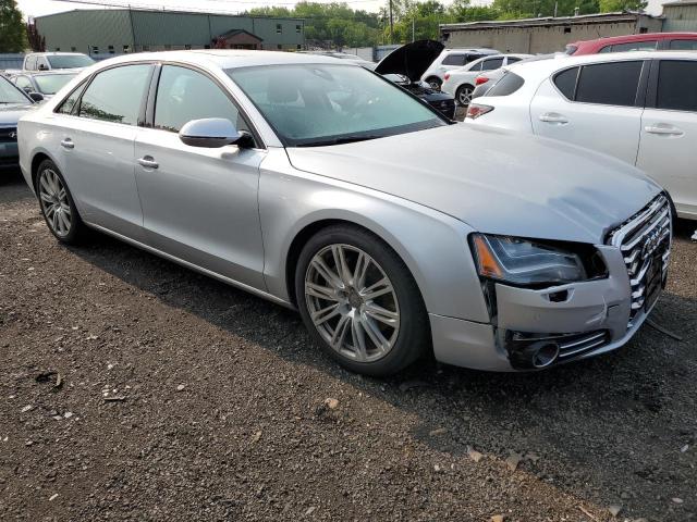 WAURGAFDXDN026730 - 2013 AUDI A8 L QUATTRO SILVER photo 4