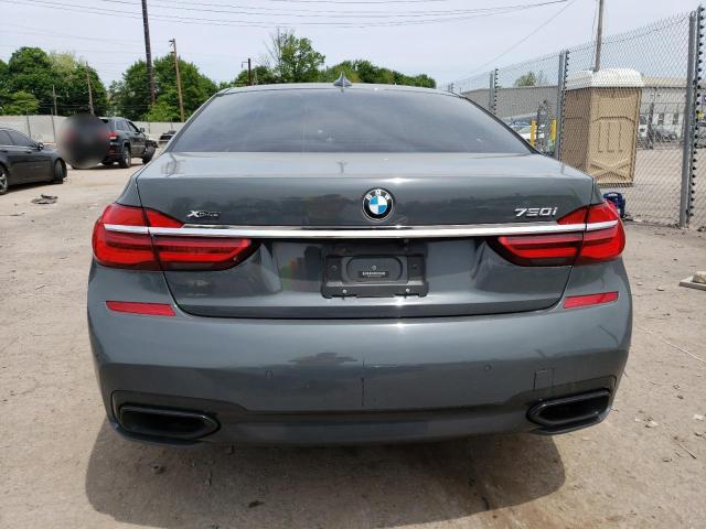 WBA7F2C53JG423998 - 2018 BMW 750 XI GRAY photo 6