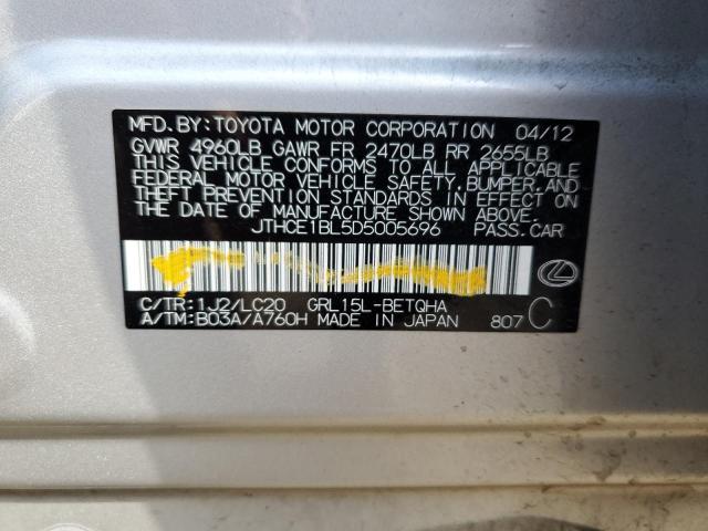 JTHCE1BL5D5005696 - 2013 LEXUS GS 350 SILVER photo 13