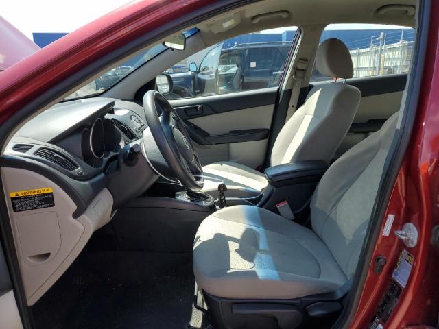 KNAFU4A28C5529173 - 2012 KIA FORTE EX RED photo 7