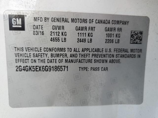 2G4GK5EX6G9186571 - 2016 BUICK REGAL 白色 照片 12