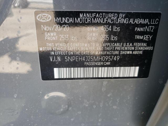 5NPEH4J25MH095749 - 2021 HYUNDAI SONATA LIMITED GRAY photo 13