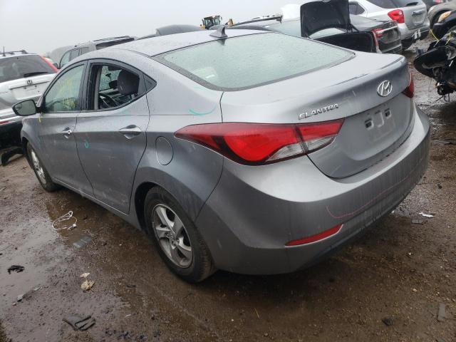 KMHDH4AE4EU144352 - 2014 HYUNDAI ELANTRA SE SILVER photo 2