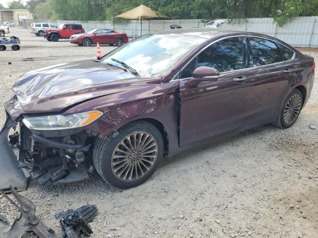 3FA6P0D98DR289512 - 2013 FORD FUSION TITANIUM BURGUNDY photo 1