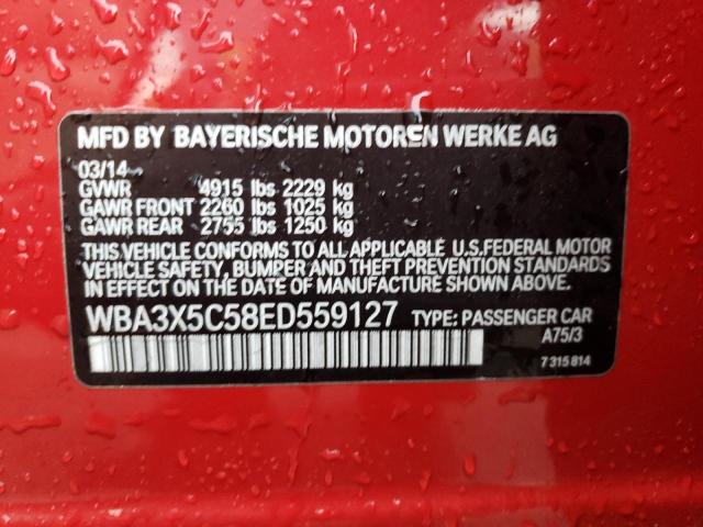WBA3X5C58ED559127 - 2014 BMW 328 XIGT RED photo 12
