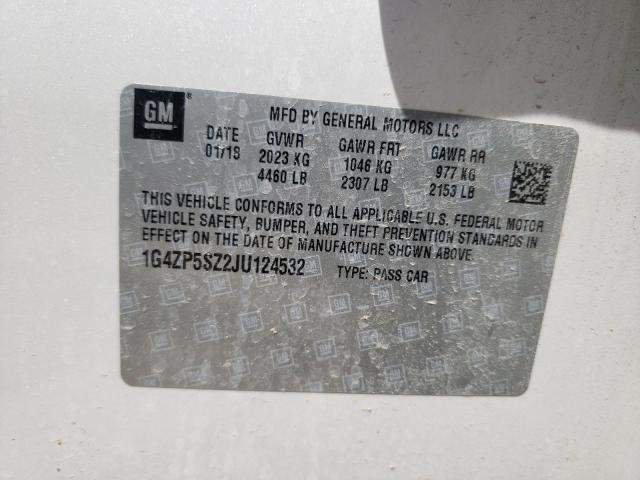 1G4ZP5SZ2JU124532 - 2018 BUICK LACROSSE ESSENCE თეთრი ფოტო 12