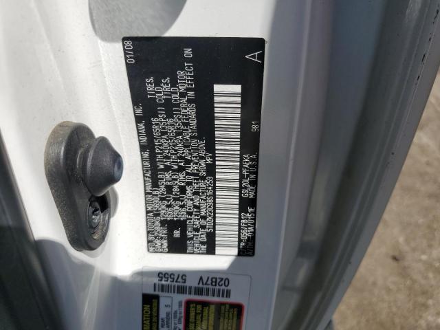 5TDZK23C98S164259 - 2008 TOYOTA SIENNA CE WHITE photo 13