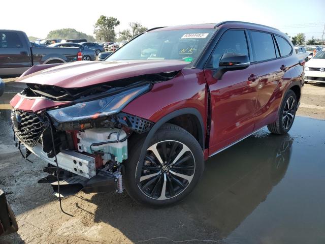 5TDLZRAH6NS090349 - 2022 TOYOTA HIGHLANDER XSE RED photo 1